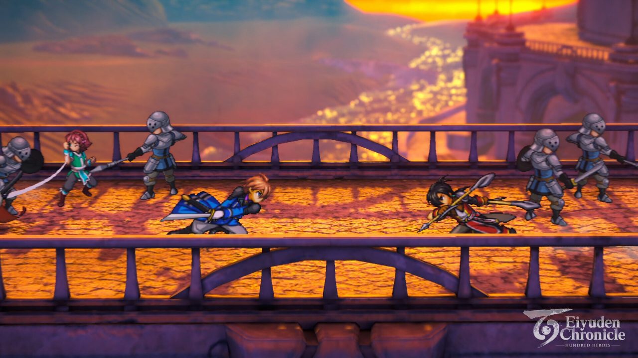 A duel in Eiyuden Chronicle: Hundred Heroes.
