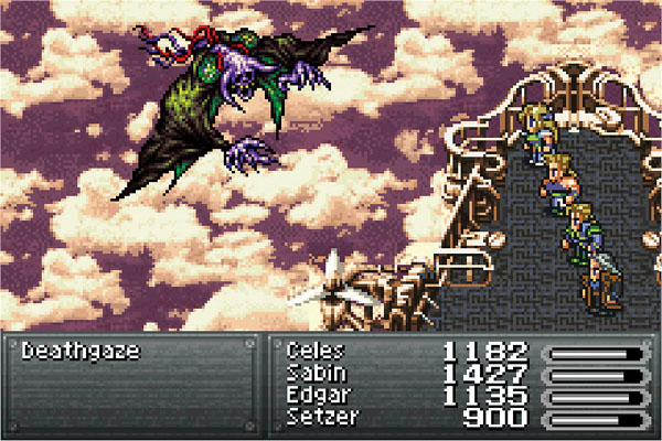 Fight with Deathgaze in Final Fantasy VI