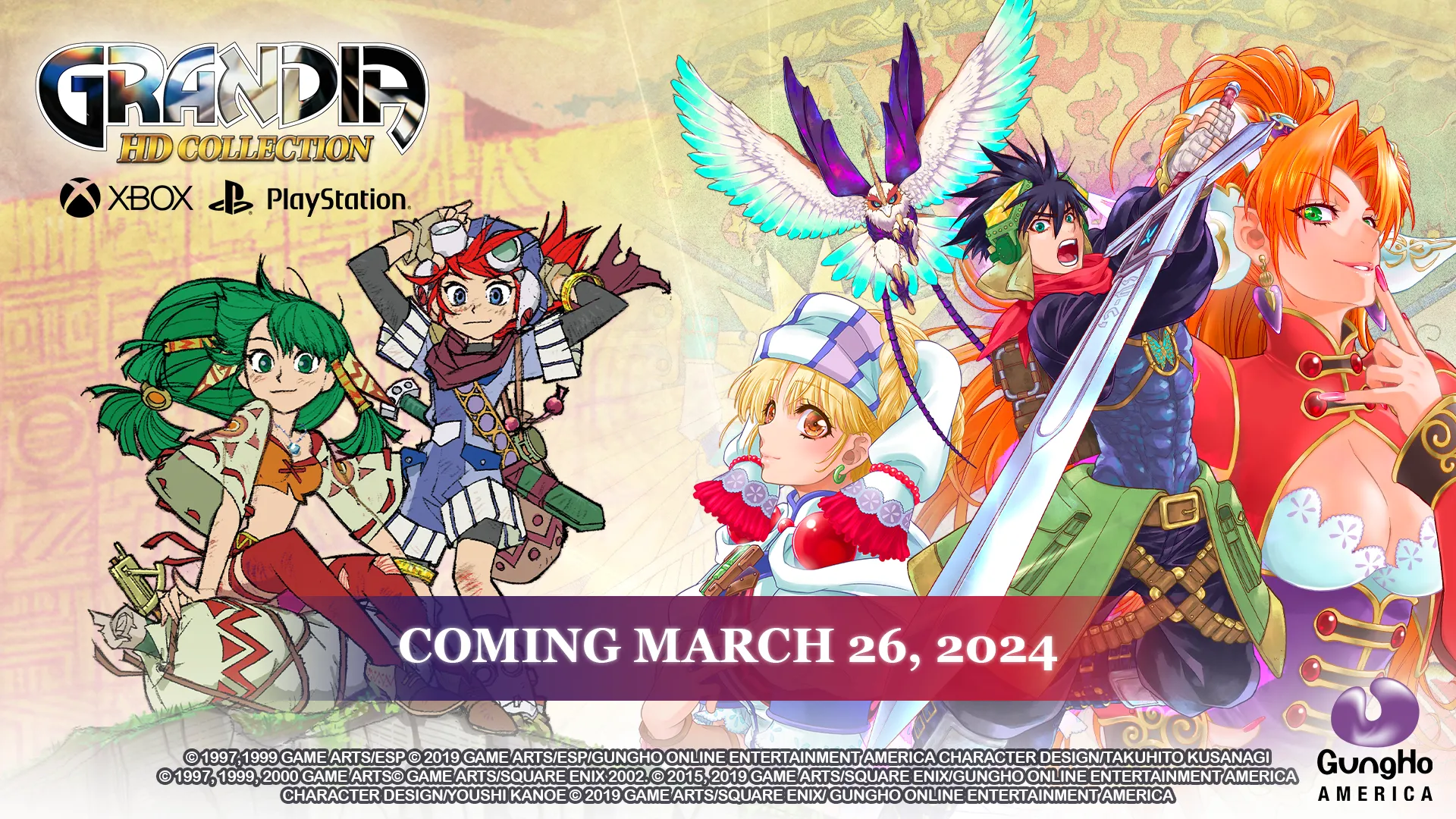 Grandia HD Collection Reveal Date Screen for PS and Xbox