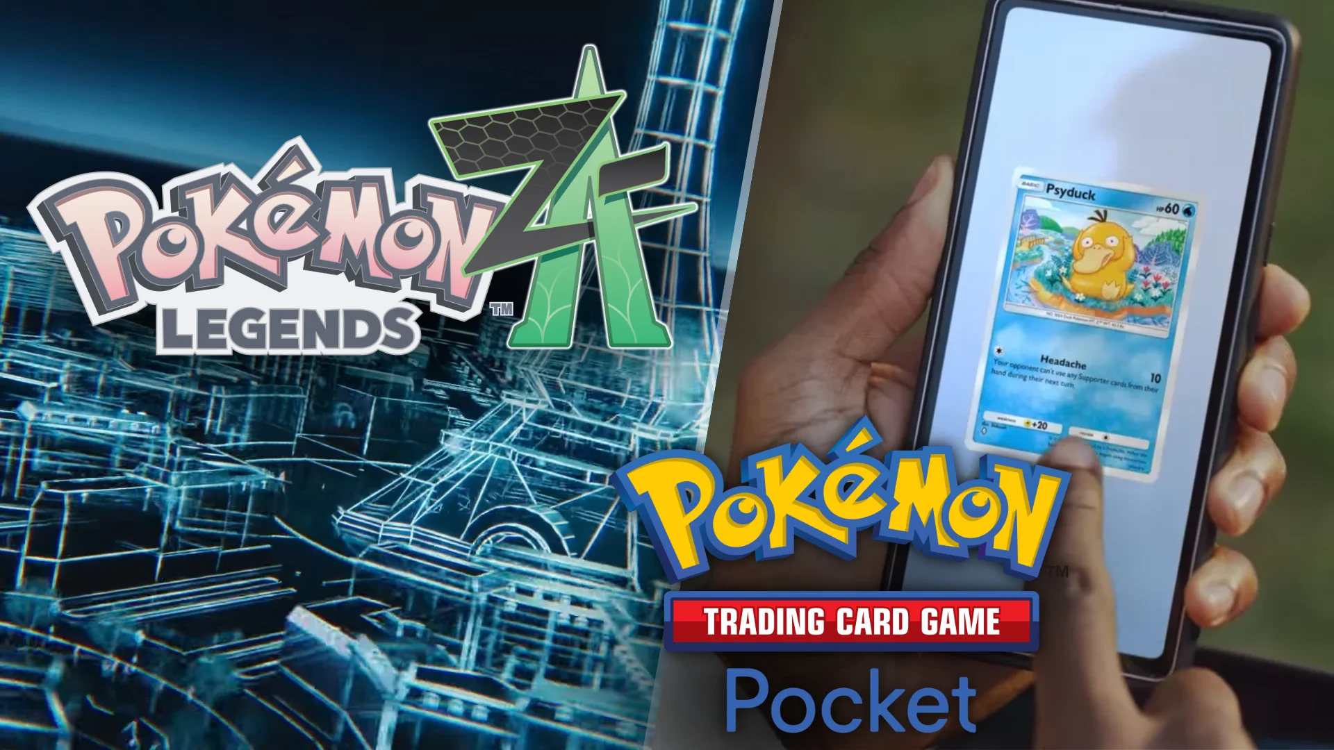 Pokémon Legends: Z-A and Pokémon Trading Card Game Pocket Artwork